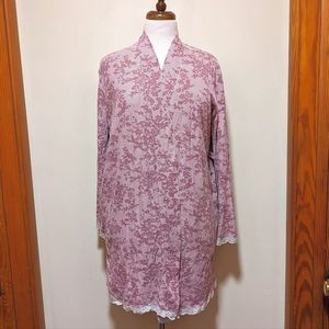 Vintage Victoria's Secret Cotton Floral Lace Print Robe